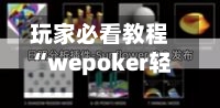 玩家必看教程“wepoker轻量版透视软件”附开挂脚本详细步骤