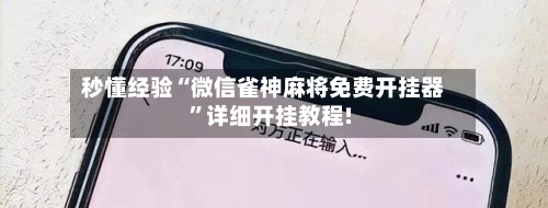 秒懂经验“微信雀神麻将免费开挂器”详细开挂教程!-第2张图片
