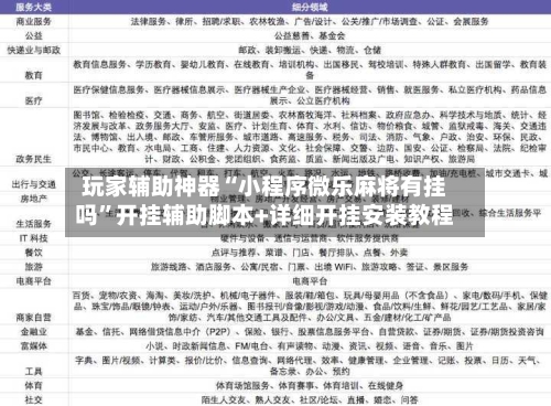 玩家辅助神器“小程序微乐麻将有挂吗”开挂辅助脚本+详细开挂安装教程-第2张图片
