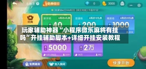 玩家辅助神器“小程序微乐麻将有挂吗”开挂辅助脚本+详细开挂安装教程-第3张图片