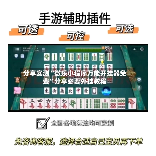 分享实测“微乐小程序万能开挂器免费”分享必要外挂教程-第2张图片