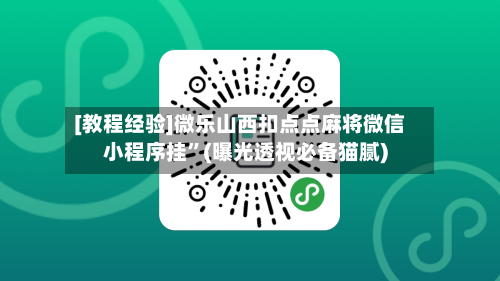 [教程经验]微乐山西扣点点麻将微信小程序挂	”(曝光透视必备猫腻)-第2张图片