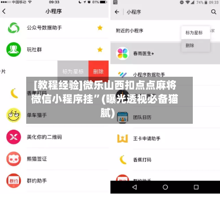 [教程经验]微乐山西扣点点麻将微信小程序挂”(曝光透视必备猫腻)-第3张图片