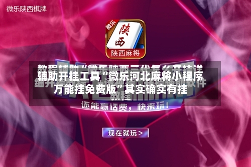辅助开挂工具“微乐河北麻将小程序万能挂免费版	”其实确实有挂-第2张图片