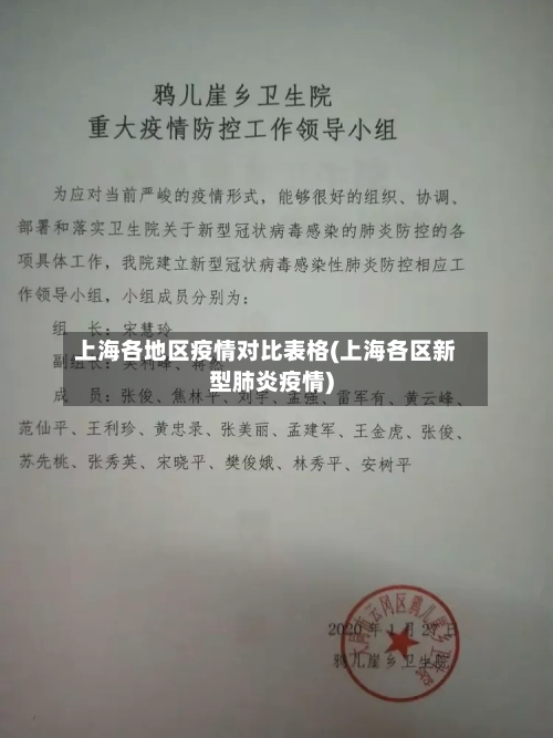 上海各地区疫情对比表格(上海各区新型肺炎疫情)-第2张图片