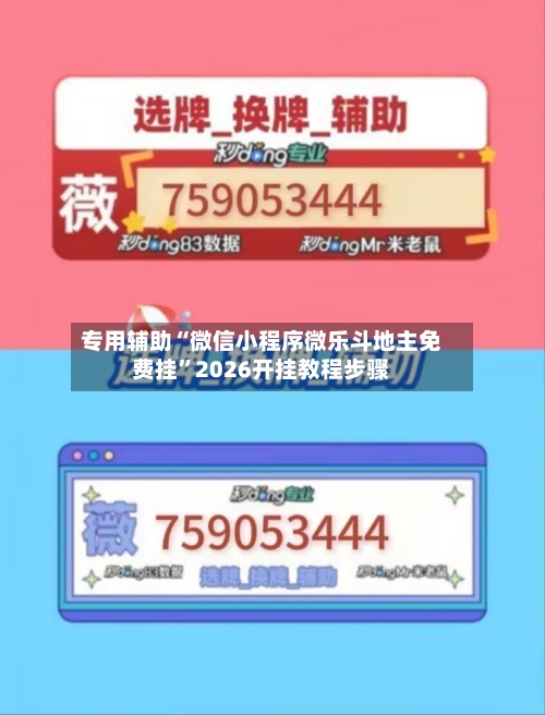 专用辅助“微信小程序微乐斗地主免费挂”2026开挂教程步骤-第3张图片