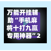万能开挂辅助“手机麻将十打九赢专用神器	”2026开挂教程步骤-第3张图片