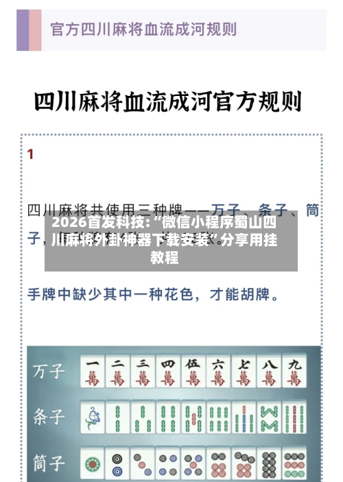 2026首发科技:“微信小程序蜀山四川麻将外卦神器下载安装”分享用挂教程-第3张图片