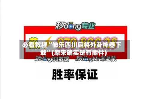 必看教程“微乐四川麻将外卦神器下载”(原来确实是有插件)