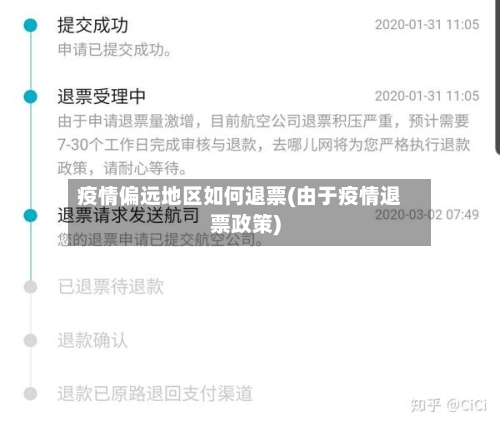疫情偏远地区如何退票(由于疫情退票政策)-第3张图片