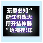 玩家必知“浙江游戏大厅开挂神器	”透视挂!详细分享装挂步骤-第2张图片