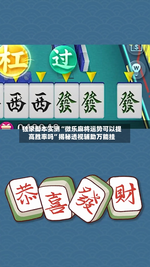 独家脚本实测“微乐麻将运势可以提高胜率吗”揭秘透视辅助万能挂-第2张图片