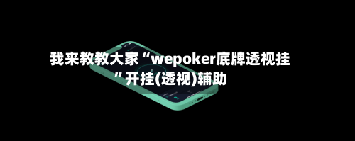 我来教教大家“wepoker底牌透视挂”开挂(透视)辅助-第2张图片
