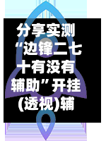 分享实测“边锋二七十有没有辅助”开挂(透视)辅助教程-第3张图片