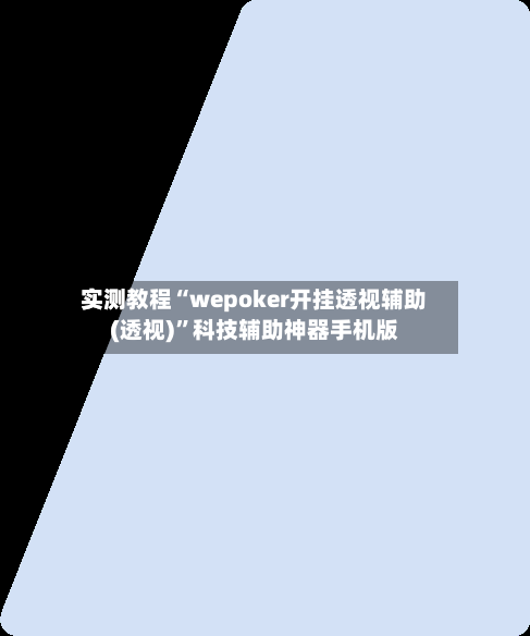 实测教程“wepoker开挂透视辅助(透视)”科技辅助神器手机版-第2张图片