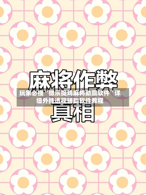 玩家必搜“微乐捉鸡麻将助赢软件	”详细外挂透视辅助软件教程-第2张图片