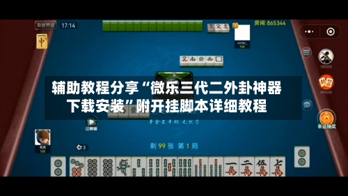 辅助教程分享“微乐三代二外卦神器下载安装	”附开挂脚本详细教程-第2张图片