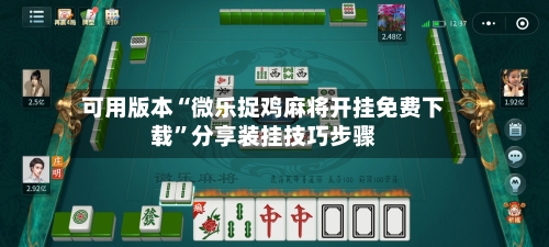 可用版本“微乐捉鸡麻将开挂免费下载”分享装挂技巧步骤-第3张图片