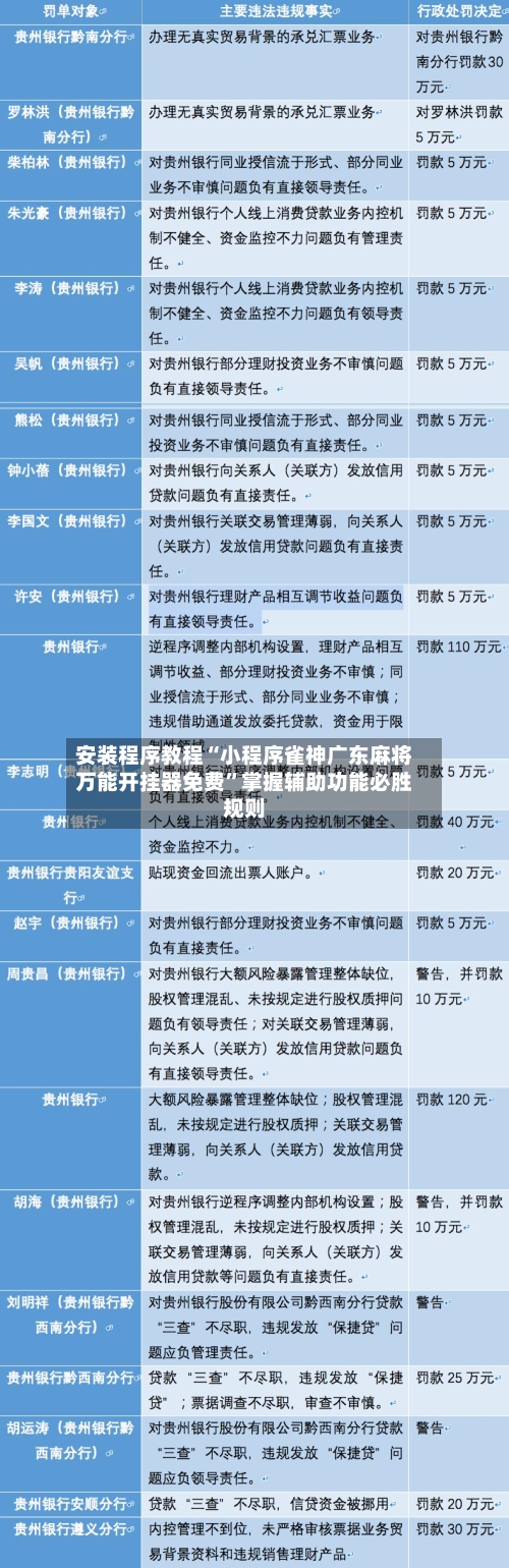 安装程序教程“小程序雀神广东麻将万能开挂器免费”掌握辅助功能必胜规则
