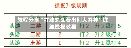 教程分享“打牌怎么看出别人开挂	”详细透视教程-第2张图片