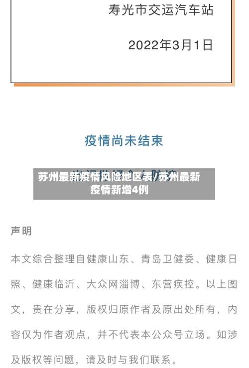 苏州最新疫情风险地区表/苏州最新疫情新增4例