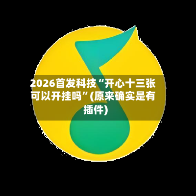 2026首发科技“开心十三张可以开挂吗	”(原来确实是有插件)-第2张图片