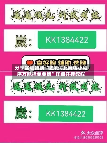 分享实测辅助“微乐河北麻将小程序万能挂免费版”详细开挂教程-第3张图片