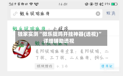 独家实测“微乐捉鸡开挂神器(透视)”详细辅助透视-第3张图片