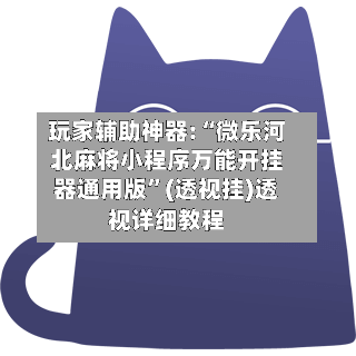 玩家辅助神器:“微乐河北麻将小程序万能开挂器通用版”(透视挂)透视详细教程-第2张图片