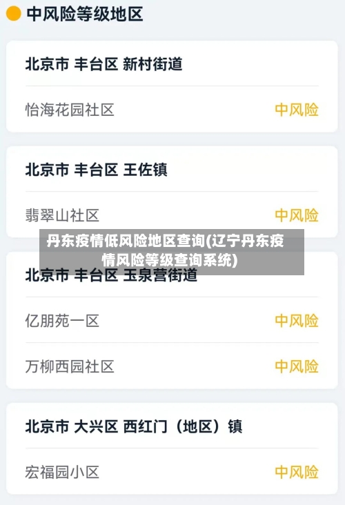 丹东疫情低风险地区查询(辽宁丹东疫情风险等级查询系统)-第3张图片