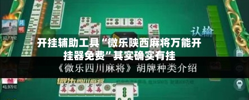 开挂辅助工具“微乐陕西麻将万能开挂器免费”其实确实有挂-第2张图片