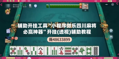 辅助开挂工具“小程序微乐四川麻将必赢神器”开挂(透视)辅助教程-第3张图片