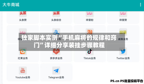 独家脚本实测“手机麻将的规律和窍门”详细分享装挂步骤教程