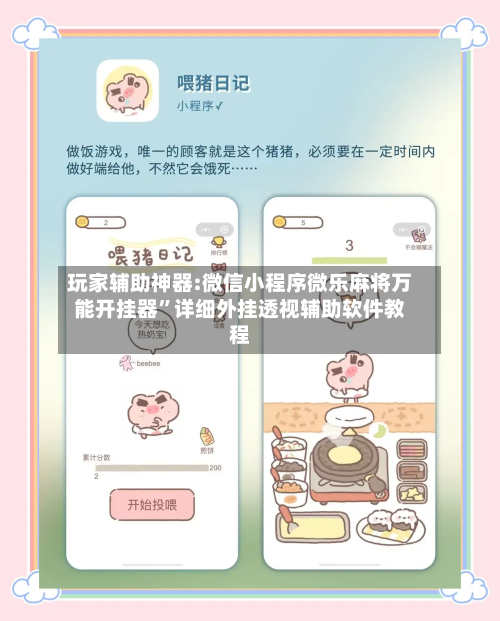 玩家辅助神器:微信小程序微乐麻将万能开挂器”详细外挂透视辅助软件教程-第2张图片