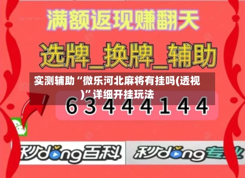实测辅助“微乐河北麻将有挂吗(透视)”详细开挂玩法