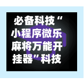 必备科技“小程序微乐麻将万能开挂器	”科技辅助神器手机版教程-第2张图片