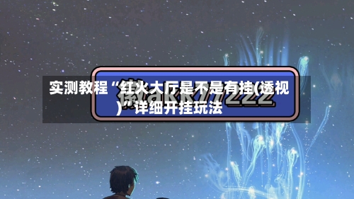 实测教程“红火大厅是不是有挂(透视)”详细开挂玩法-第3张图片