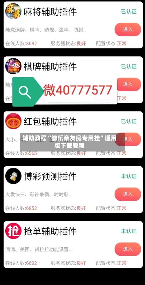 辅助教程“微乐亲友房专用挂”通用版下载教程-第2张图片