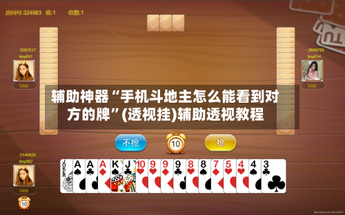 辅助神器“手机斗地主怎么能看到对方的牌”(透视挂)辅助透视教程