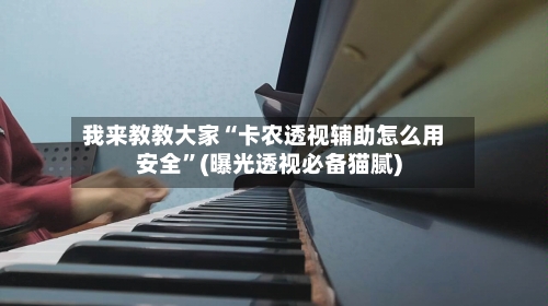 我来教教大家“卡农透视辅助怎么用安全”(曝光透视必备猫腻)-第3张图片