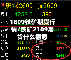 1809铁矿期货行情/铁矿2109期货什么意思-第2张图片