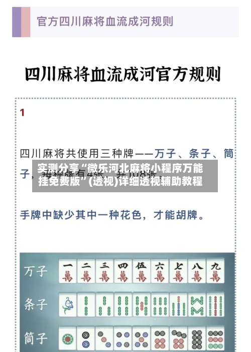 实测分享“微乐河北麻将小程序万能挂免费版”(透视)详细透视辅助教程-第3张图片