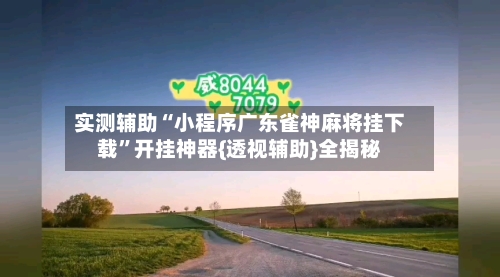 实测辅助“小程序广东雀神麻将挂下载”开挂神器{透视辅助}全揭秘