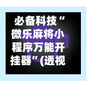 必备科技“微乐麻将小程序万能开挂器	”(透视挂)详细用法教程-第2张图片