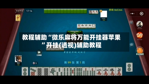 教程辅助“微乐麻将万能开挂器苹果”开挂(透视)辅助教程