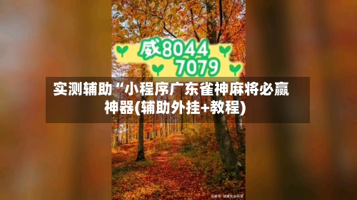 实测辅助“小程序广东雀神麻将必赢神器(辅助外挂+教程)