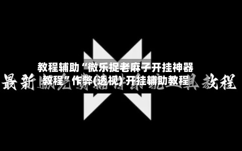 教程辅助“微乐捉老麻子开挂神器教程”作弊(透视) 开挂辅助教程