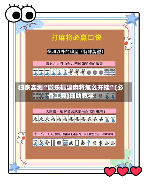独家实测“微乐福建麻将怎么开挂”(必备工具)辅助教学-第3张图片