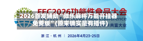2026首发辅助“微乐麻将万能开挂器免费版”(原来确实是有插件)