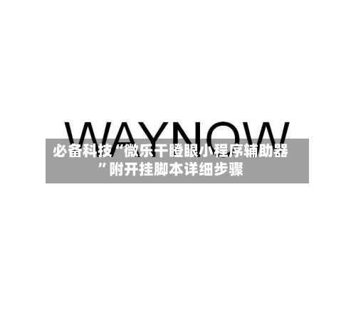 必备科技“微乐干瞪眼小程序辅助器	”附开挂脚本详细步骤-第2张图片